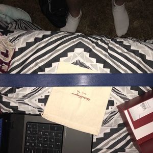 Blue reversible 2 black 100cm mens ferragamo belt